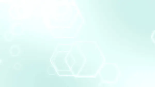 Sechseck Geometrischen Weißen Blauen Und Grünen Farbmuster Medizinischen Hellen Hintergrund — Stockfoto