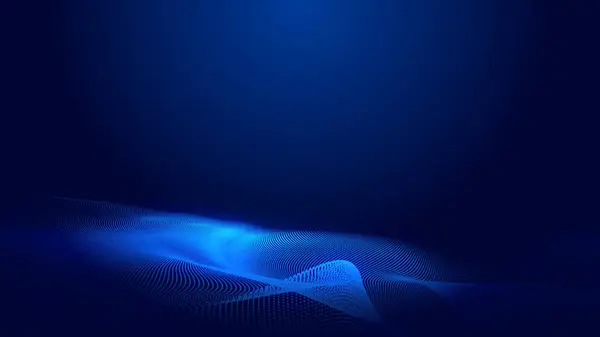 Dot Blauwe Golf Licht Scherm Gradiënt Textuur Achtergrond Abstract Technologie — Stockfoto