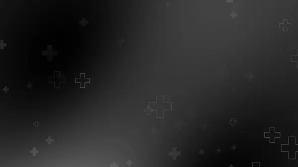 医疗健康交叉霓虹灯在黑色背景上形成图案 带有头孢病毒感染死亡病例概念的医疗护理 — 图库照片