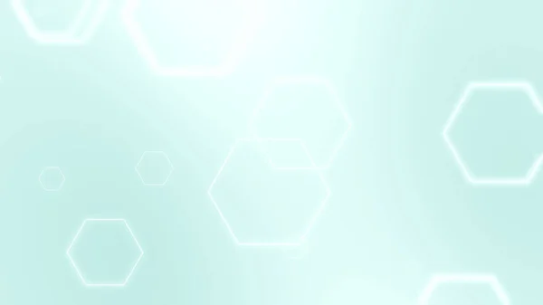 Sechseck Geometrischen Weißen Blauen Und Grünen Farbmuster Medizinischen Hellen Hintergrund — Stockfoto