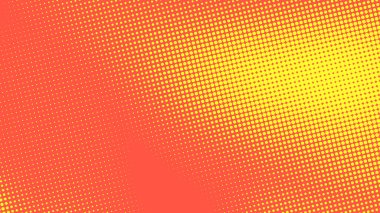 Soyut nokta yarım ton turuncu sarı renk desenli doku arkaplanı. Grafikler için kullanılır. Pop sanat çizgi roman tarzı..