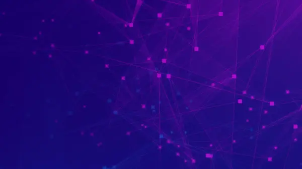Rede Tecnologia Polígono Azul Violeta Roxo Abstrato Com Fundo Tecnologia — Fotografia de Stock