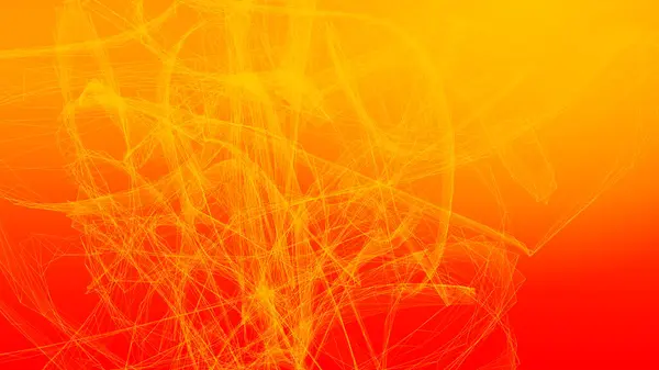 Linee Astratte Scarabocchiare Arancione Luce Gradiente Colore Tecnologia Sfondo Utilizzato — Foto Stock