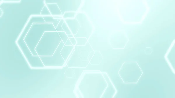 Hexagon Geometriska Vit Blå Och Grön Färg Mönster Medicinsk Ljus — Stockfoto