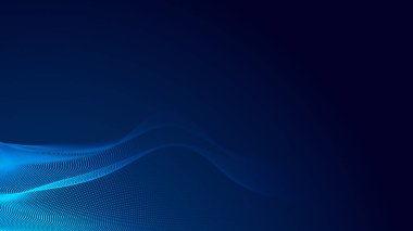 Nokta mavi dalga ışık ekran gradyan doku arkaplanı. Soyut teknoloji büyük veri dijital arkaplanı. 3d oluşturma.