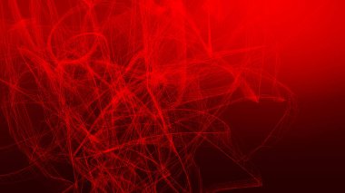 Ağ hatası kırmızı dalga koyu arkaplan. Soyut teknoloji büyük veri dijital arkaplanı. 3d oluşturma.