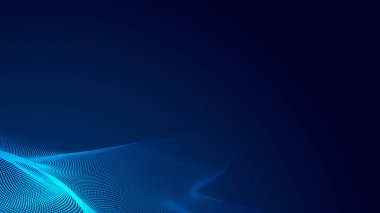 Nokta mavi dalga ışık ekran gradyan doku arkaplanı. Soyut teknoloji büyük veri dijital arkaplanı. 3d oluşturma.