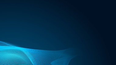 Nokta mavi dalga ışık ekran gradyan doku arkaplanı. Soyut teknoloji büyük veri dijital arkaplanı. 3d oluşturma.