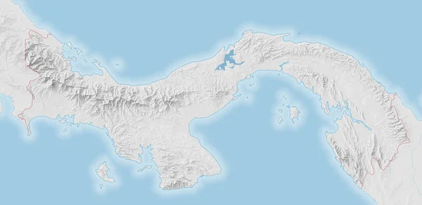 Panama 'nın gölgeli rahatlama haritası