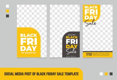 Kara Cuma indirimli pankartlarının yaratıcı vektör seti sosyal medya paylaşımı, arka plan ve internet reklamları için mükemmel.