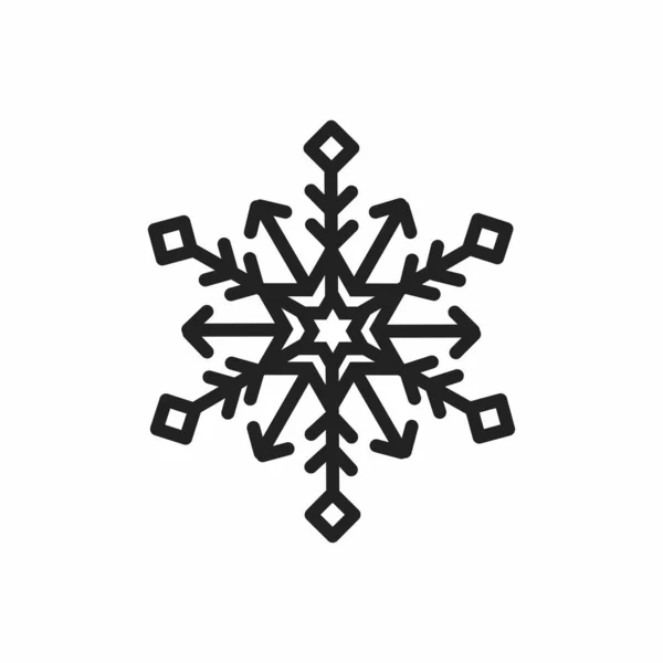 Schnee Icon Vektor Schneeflockensymbol Vektor Wintersymbol Weihnachtliches Logo Schild Vektorillustration — Stockvektor