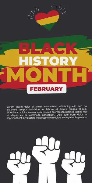 Siyahların tarihi, Afrikalı Amerikan tarihi kutlaması, Afrikalı Amerikan tarihi. Yıllık kutlama. Siyah Geçmiş ayı için sosyal medya şablonu