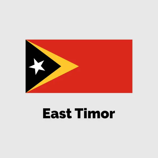 Grafik ve web tasarımı için gri bir arkaplan üzerinde Doğu Timor bayrak tasarımı vektör çizimi.