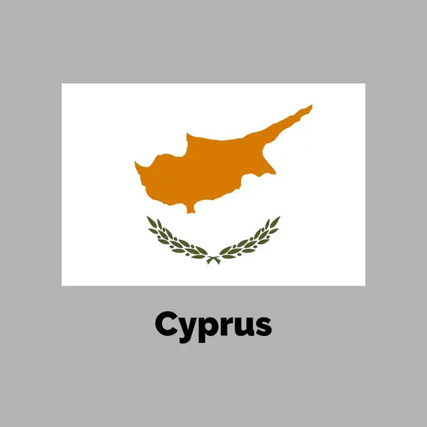 Kıbrıs Rum Kesimi grafik ve web tasarımı için gri bir arkaplan üzerinde bayrak tasarımı çizimi.