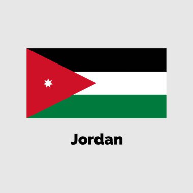 Grafik ve web tasarımı için gri arkaplan üzerinde Irak bayrağı tasarımı çizimi.