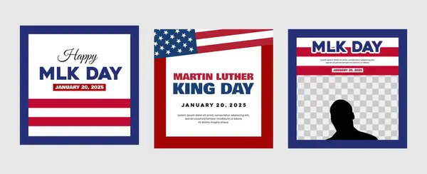 Düzenlenebilir Ölçeklenebilir EPS Martin Luther King Sosyal Medya Besleme ve Bayrak Tasarımı için Küçük Gün Amblemi