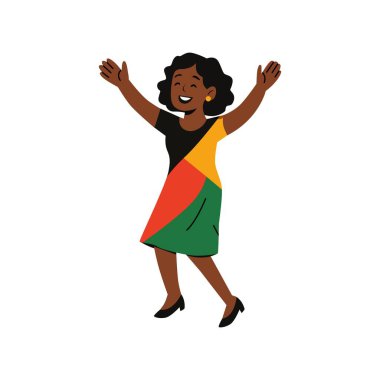 Haziran özgürlük günü, Afro-Amerikan özgürlük günü, özgürlüğü kutlayın, Haziran 19, dans eden kadın.