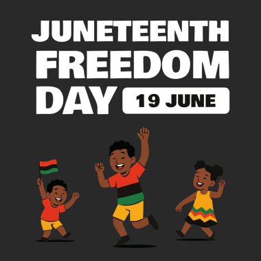 Haziran Sosyal Şablonu Afro-Amerikan Mirası ve Özgürlüğü Anma Şablonu