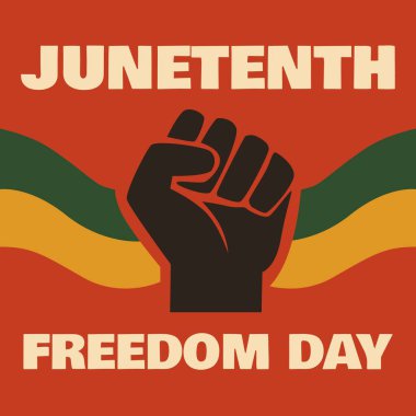 Pan-Afrika Renkleriyle Haziran ayı Poster Şablonu İllüstrasyonu