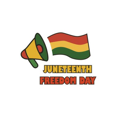 Haziran Özgürlük Günü Amblem Tasarım Vektörü