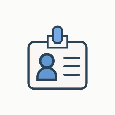 Çalışan ve Ofis Tanımlaması için Kimlik Kimliği Simgesi Vektörü