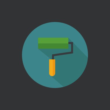 Düz Yapı Simgesi Boya Kaydırma Aracı