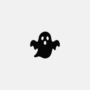 Ghost Icon  Spooky Halloween Spirit Character Flat Vector Illustration for Horror and Party Design