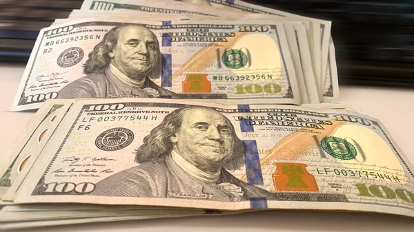 Conceito Close Dólar Americano 100 Dólares Usd — Fotografia de Stock