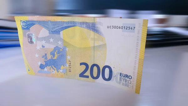 Eurobankjegyek Háttere Európai Papírpénz Háttér 100 200 500 Eurós Bankjegyekkel — Stock Fotó