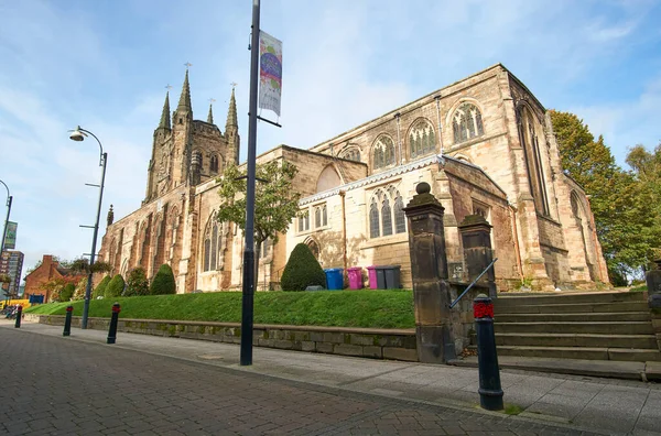 stock image Large medieval Anglican church in Tamworth, UK   