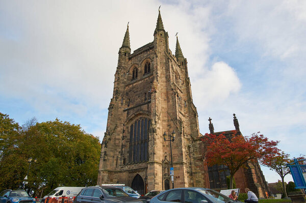 Large medieval Anglican church in Tamworth, UK   