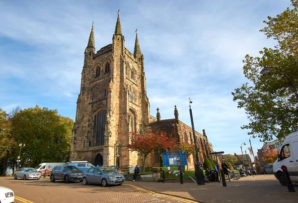 stock image Large medieval Anglican church in Tamworth, UK   