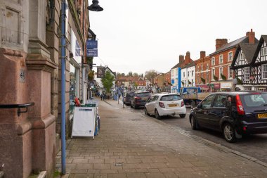 Ashby de la Zouch, İngiltere 'de ana cadde sahnesi                