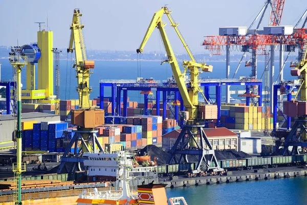 Tall Loading Cranes Dock — Stock Photo, Image