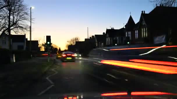 Time Lapse Footage Urban Traffic Night — Vídeos de Stock