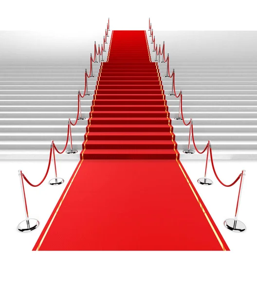 Red carpeted steps at an awards ceremony