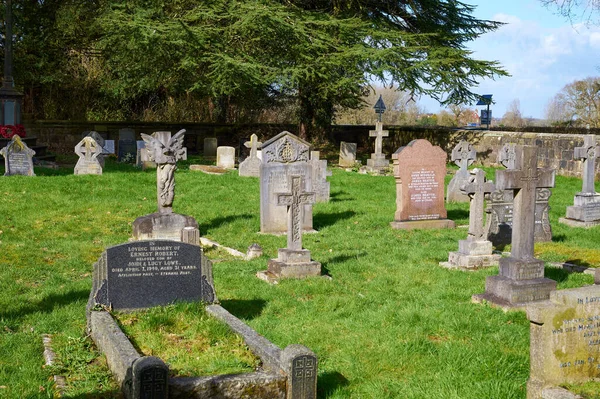 stock image Small village graveyard in Rangemore, Staffordshire, UK