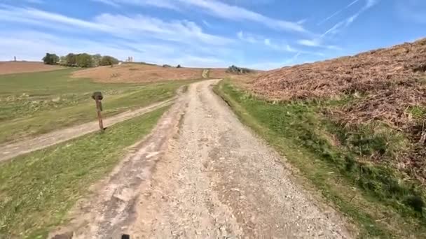 Point View Walk Rural Dirt Track — стокове відео