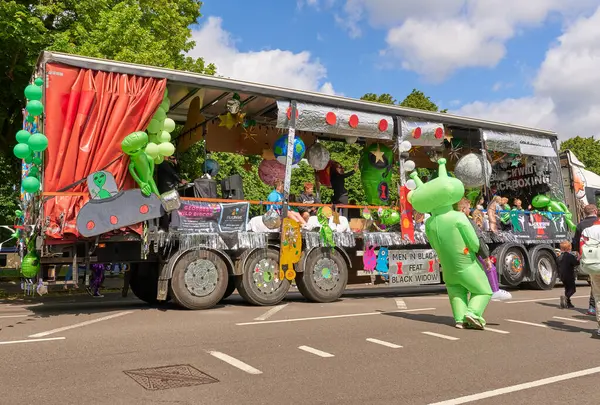 stock image Carnival float in a street parade in Long Eaton, Derbyshire, UK                