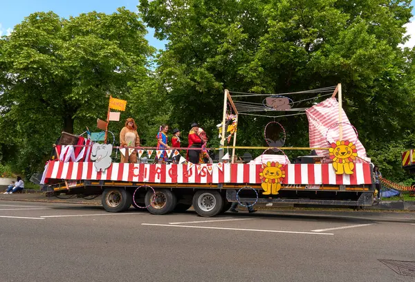 stock image Carnival float in a street parade in Long Eaton, Derbyshire, UK                