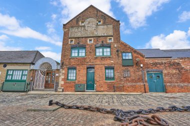 Kings Lynn, Norfolk, İngiltere 'deki eski liman sahnesi.