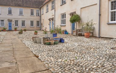 Old cobbled courtyard in Kings Lynn, Norfolk, UK           clipart