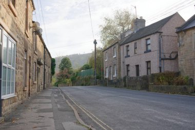 Quiet back road in Matlock, Derbyshire, UK clipart