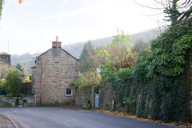 Quiet back road in Matlock, Derbyshire, UK clipart