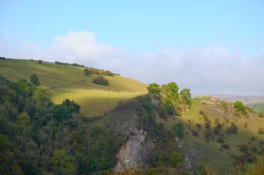 Distant hills and cliff edge clipart