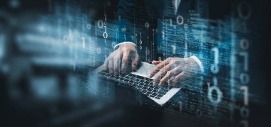 Software development concepts and programming for various devices, Software Engineer Computer programmer, coding process, chart, testing platform Data analytics, online safety.