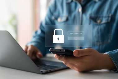 Siber güvenlik, bilgi güvenliği ve şifreleme kavramı, kullanıcının kişisel bilgilerine güvenli erişim, güvenli internet erişimi, siber güvenlik.