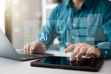 Yapay Zeka, İş adamları, bilgisayar verilerini dijital beyinlerle analiz etmek için yapay zeka kullanır. İş problemleri, işleme, internet yönetimi, IOT, iş zekası..