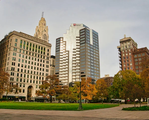 Columbus Ohio şehir merkezi eyalet binasından görüldü. 