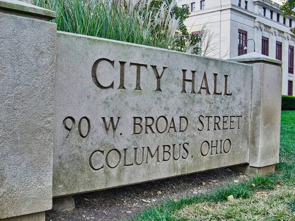 City Hall Centro Columbus Ohio Eua — Fotografia de Stock